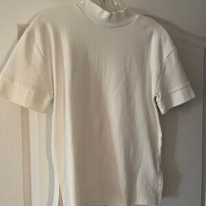 Zara Cream Mock Neck Top